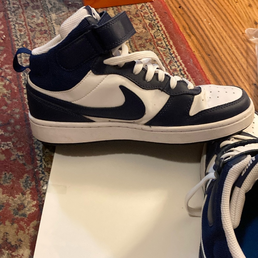 Kids Navy and White Sneakers